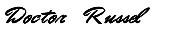 Doctor Russel font preview